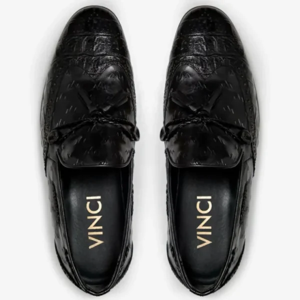 vinci_leather_the_istanbu_1.webp Cheap Vinci Leather Shoes Vinci Leather The Istanbul Tassel Loafer Black
