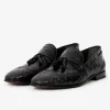 Cheap Vinci Leather Shoes Vinci Leather The Istanbul Tassel Loafer Black
