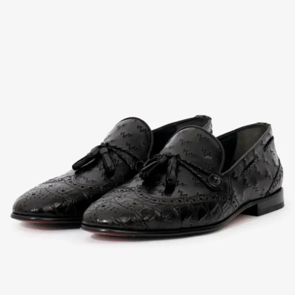 vinci_leather_the_istanbu_3.webp Cheap Vinci Leather Shoes Vinci Leather The Istanbul Tassel Loafer Black