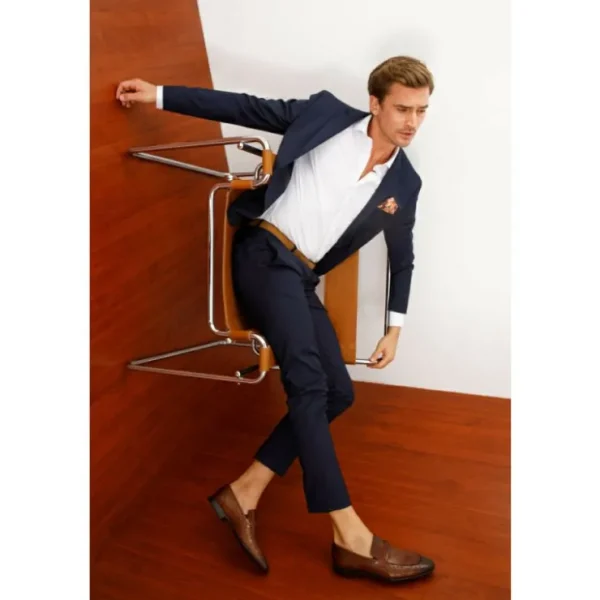 Sale Vinci Leather Shoes Vinci Leather The Johannesburg Leather Dress Loafer Shoe (10667) Brown