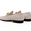 New Vinci Leather Shoes Vinci Leather The Jupiter Spike Leather Bit Loafer Limited Edition (D-7051 ) White