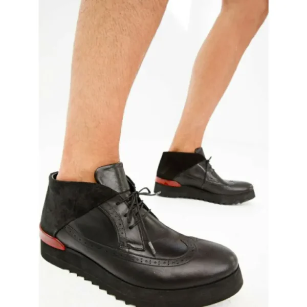 vinci_leather_the_kagan_b_1.webp Clearance Vinci Leather Shoes Vinci Leather The Kagan Wingtip Chukka Sneaker Boot (3836.58) Black
