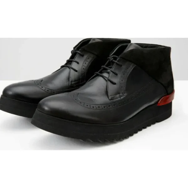 vinci_leather_the_kagan_b_2.webp Clearance Vinci Leather Shoes Vinci Leather The Kagan Wingtip Chukka Sneaker Boot (3836.58) Black