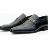 Cheap Vinci Leather Shoes Vinci Leather The Kazablanka Leather Bit Loafer Shoe (10658) Navy