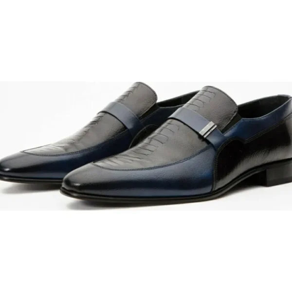 vinci_leather_the_kazabla_2-2.webp Cheap Vinci Leather Shoes Vinci Leather The Kazablanka Leather Bit Loafer Shoe (10658) Navy
