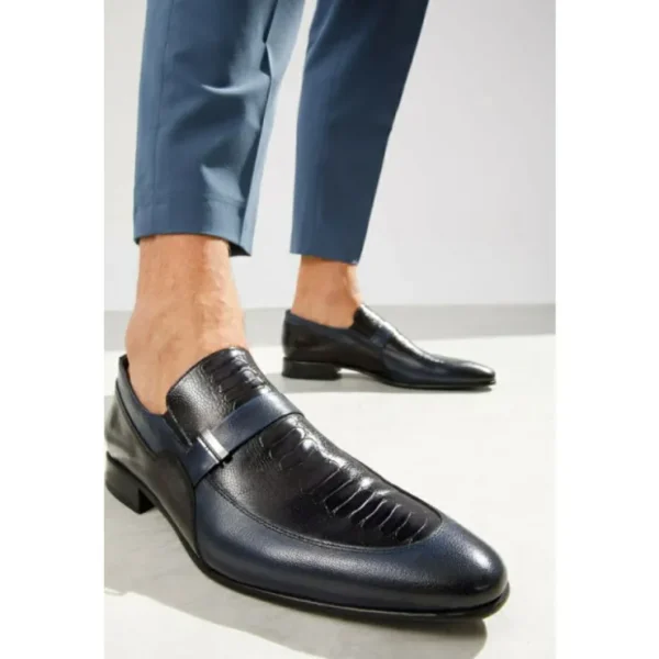 vinci_leather_the_kazabla_5-1.webp Cheap Vinci Leather Shoes Vinci Leather The Kazablanka Leather Bit Loafer Shoe (10658) Navy