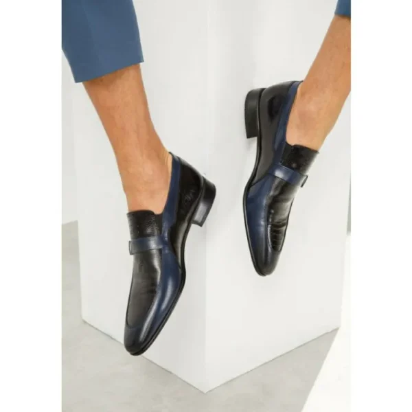 vinci_leather_the_kazabla_7-1.webp Cheap Vinci Leather Shoes Vinci Leather The Kazablanka Leather Bit Loafer Shoe (10658) Navy