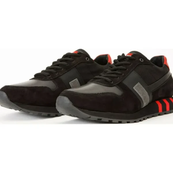 vinci_leather_the_kilo_bl_1.webp Shop Vinci Leather Shoes Vinci Leather The Kilo Black / Red Leather Sneaker (14250)