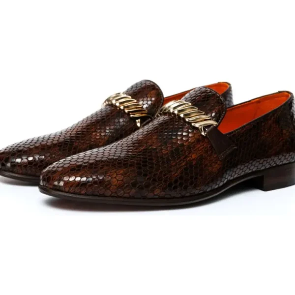 Hot Vinci Leather Shoes Vinci Leather The King Shoe Bit Dress Loafer Brown