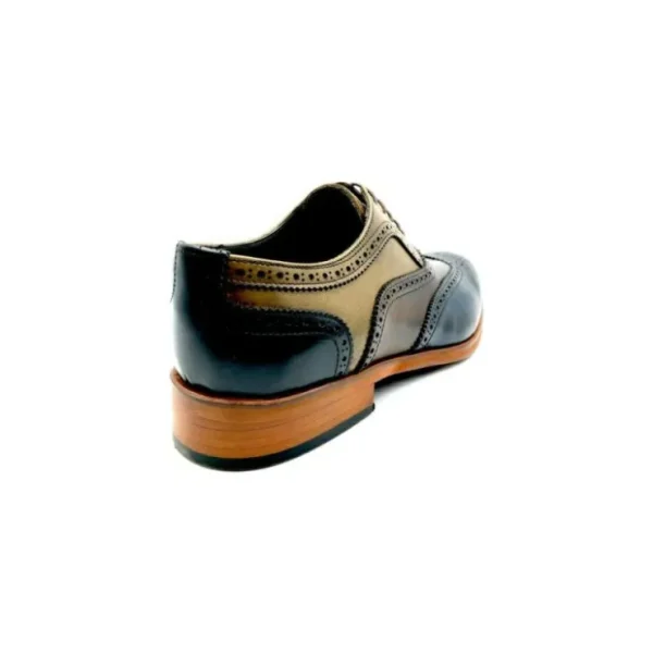 vinci_leather_the_la_chap_2.webp Online Vinci Leather Shoes Vinci Leather The La Chapelle Blue / Beige Wingtip Shoe