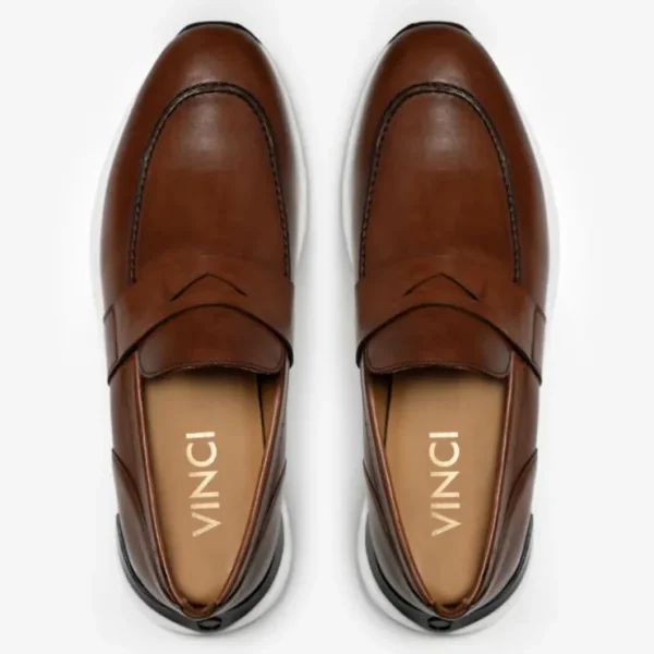 Cheap Vinci Leather Shoes Vinci Leather The Lara Leather Sneaker Tan
