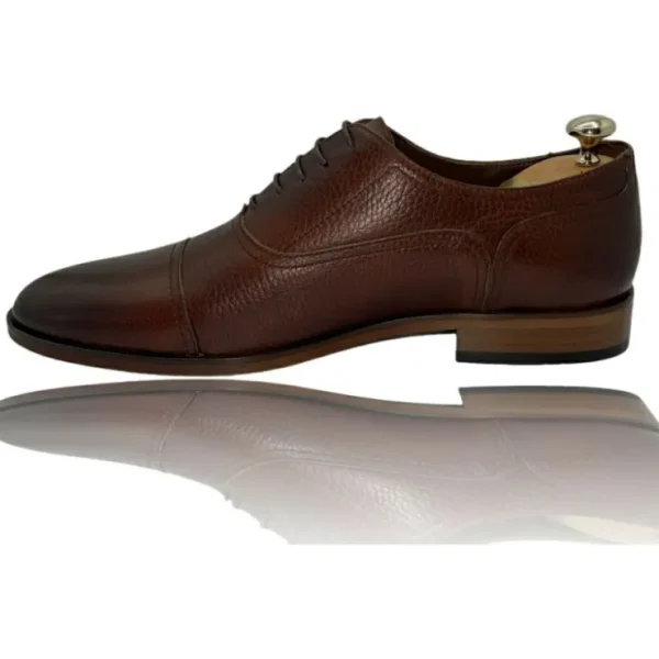 vinci_leather_the_largo_b_3.webp Cheap Vinci Leather Shoes Vinci Leather The Largo Leather Cap Toe Oxford Shoe (13047) Brown