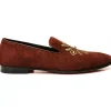 Cheap Vinci Leather Shoes Vinci Leather The Lazio Shoe Suede Slip-on Loafer (9057) Burgundy
