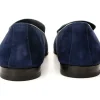 Discount Vinci Leather Shoes Vinci Leather The Lazio Shoe Suede Slip-on Loafer (9057) Navy