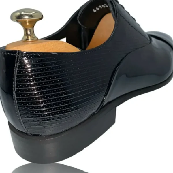 vinci_leather_the_lima_bl_2.webp Outlet Vinci Leather Shoes Vinci Leather The Lima Patent Leather Cap Toe Oxford Shoe (10524) Black