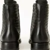 Store Vinci Leather Shoes Vinci Leather The Loddon Black Leather Wingtip Brogue Handwoven Lace-up Boot With A Zipper (14553)