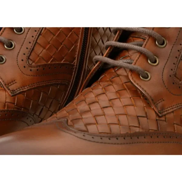 vinci_leather_the_loddon__4-1.webp Clearance Vinci Leather Shoes Vinci Leather The Loddon Brown Leather Wingtip Brogue Handwoven Lace-up Boot With A Zipper (14553)
