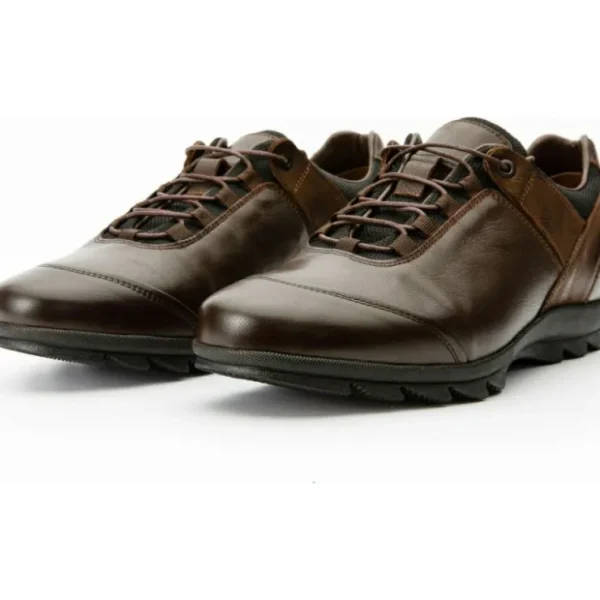 Cheap Vinci Leather Shoes Vinci Leather The Madrid Leather Casual Shoes (03282) Brown