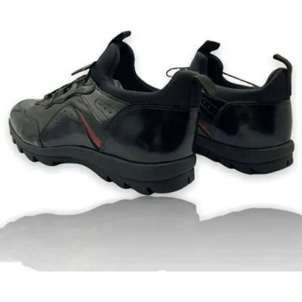vinci_leather_the_madrid__5.webp Clearance Vinci Leather Shoes Vinci Leather The Madrid Black / Red Leather Casual Shoes (14133)