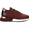 Cheap Vinci Leather Shoes Vinci Leather The Majesty Leather Sneaker Burgundy