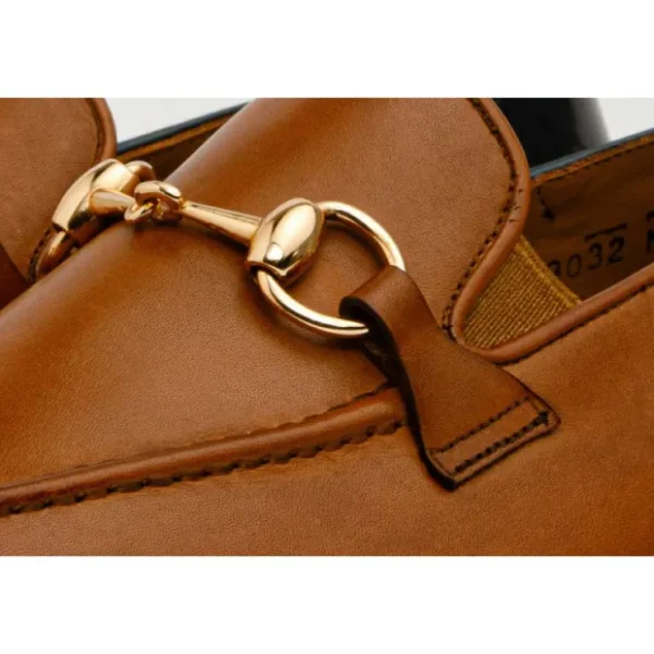 Clearance Vinci Leather Shoes Vinci Leather The Maratea Leather Shoe Bit Loafer (C-9032X) Cognac