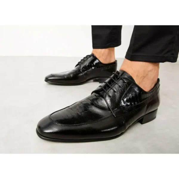 vinci_leather_the_martin__1.webp Clearance Vinci Leather Shoes Vinci Leather The Martin Leather Derby Shoe (6055) Black