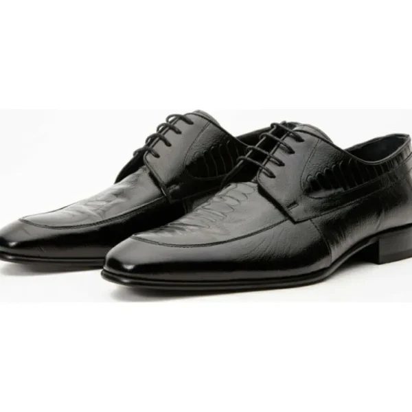 vinci_leather_the_martin__2.webp Clearance Vinci Leather Shoes Vinci Leather The Martin Leather Derby Shoe (6055) Black