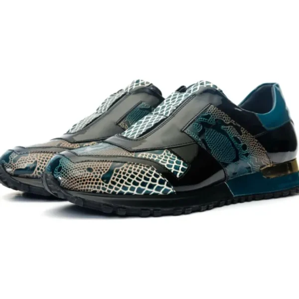 vinci_leather_the_milano__2-4.webp Sale Vinci Leather Shoes Vinci Leather The Milano Snk Leather Sneaker (D-539T) Green