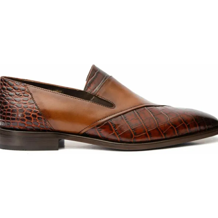 Cheap Vinci Leather Shoes Vinci Leather The Mississippi Leather Loafer Shoe (16002) Brown