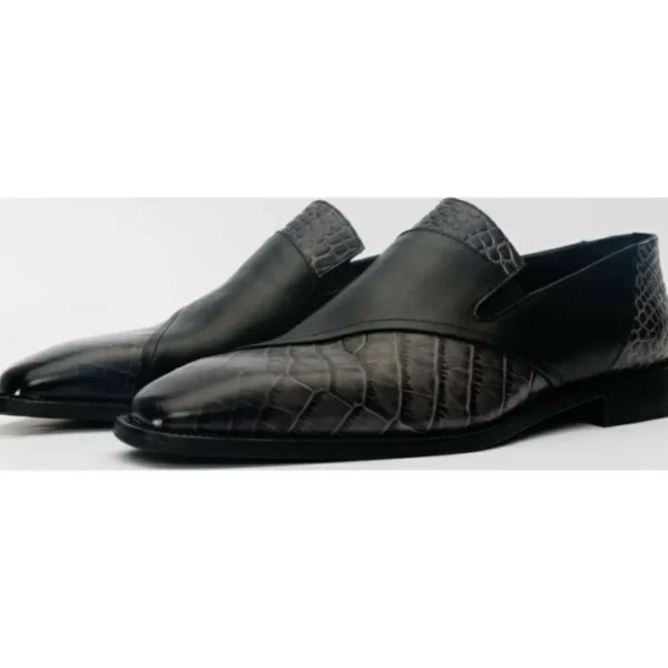 vinci_leather_the_mississ_1.webp New Vinci Leather Shoes Vinci Leather The Mississippi Leather Loafer Shoe (16002) Black