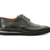 Cheap Vinci Leather Shoes Vinci Leather The Molise Wingtip Semi Brogue Derby Shoe Black