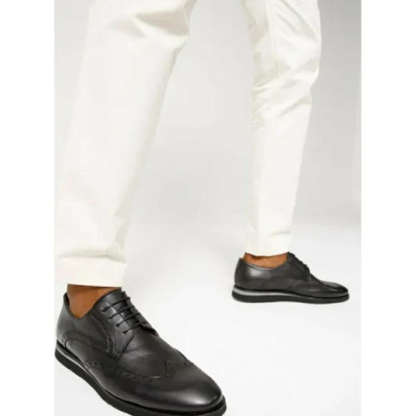 vinci_leather_the_molise__2.webp Cheap Vinci Leather Shoes Vinci Leather The Molise Wingtip Semi Brogue Derby Shoe Black