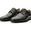 Cheap Vinci Leather Shoes Vinci Leather The Molise Wingtip Semi Brogue Derby Shoe Black