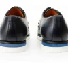 Outlet Vinci Leather Shoes Vinci Leather The Molise Wingtip Semi Brogue Derby Shoe Navy