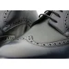 Outlet Vinci Leather Shoes Vinci Leather The Molise Wingtip Semi Brogue Derby Shoe Navy