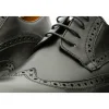 Cheap Vinci Leather Shoes Vinci Leather The Molise Wingtip Semi Brogue Derby Shoe Black