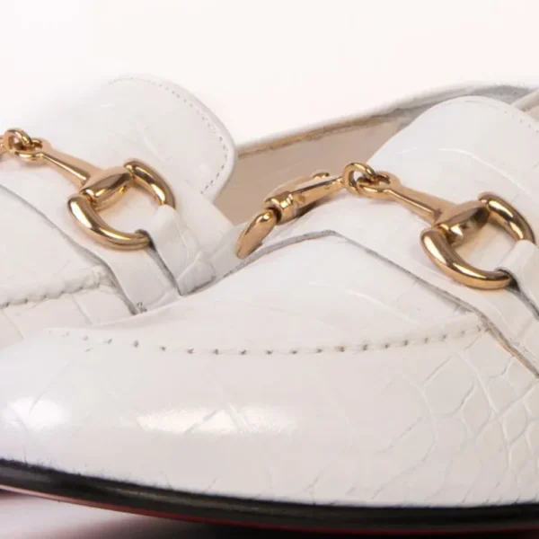 Discount Vinci Leather Shoes Vinci Leather The Monaco Leather Shoe Bit Loafer (3256) White