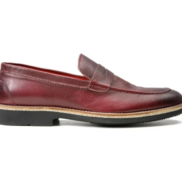 vinci_leather_the_monroe__0-1.webp Online Vinci Leather Shoes Vinci Leather The Monroe Leather Penny Loafer (13092) Burgundy