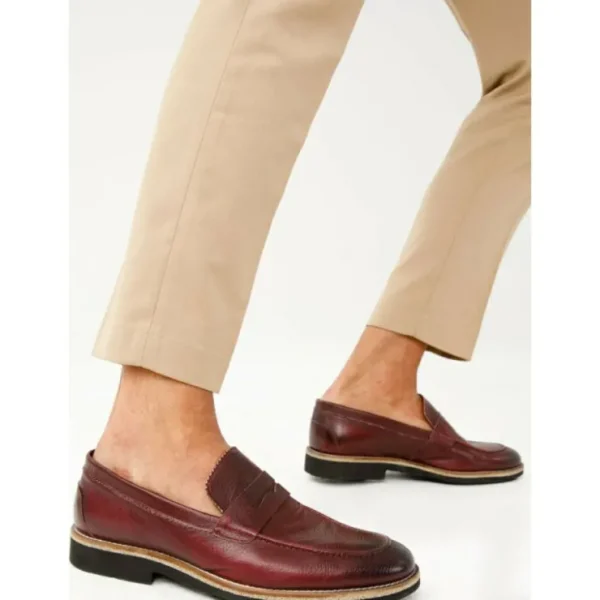 vinci_leather_the_monroe__1-1.webp Online Vinci Leather Shoes Vinci Leather The Monroe Leather Penny Loafer (13092) Burgundy