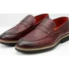 Online Vinci Leather Shoes Vinci Leather The Monroe Leather Penny Loafer (13092) Burgundy