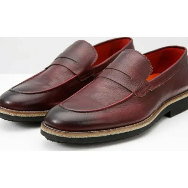 vinci_leather_the_monroe__2-1.webp Online Vinci Leather Shoes Vinci Leather The Monroe Leather Penny Loafer (13092) Burgundy