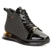 Best Vinci Leather Shoes Vinci Leather The Monte Carlo Limited Edition High-Top Sneaker Black & Gold Black&Gold