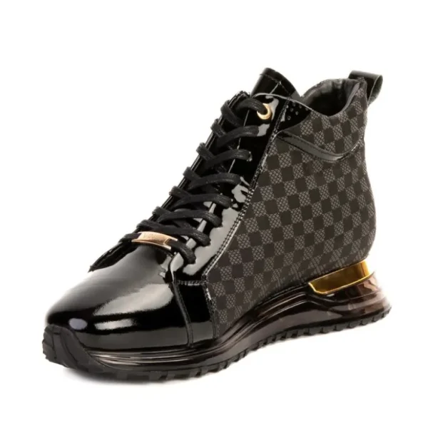 vinci_leather_the_monte_c_4.webp Best Vinci Leather Shoes Vinci Leather The Monte Carlo Limited Edition High-Top Sneaker Black & Gold Black&Gold