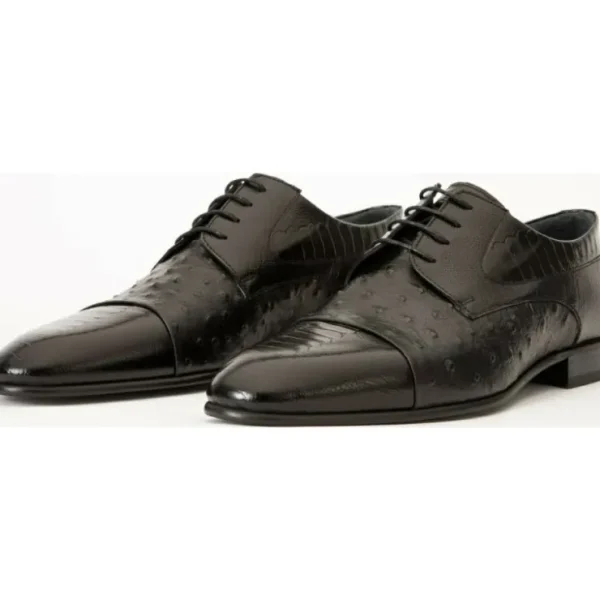 vinci_leather_the_monterr_1.webp Fashion Vinci Leather Shoes Vinci Leather The Monterrey Cap Toe Derby Shoe (10670) Black