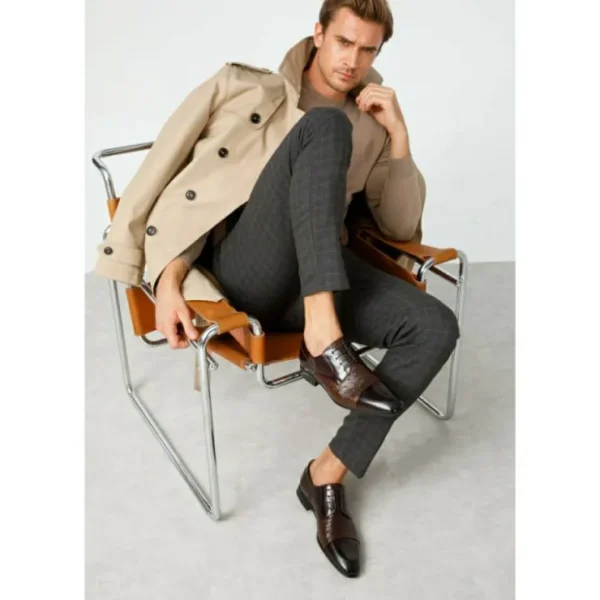 vinci_leather_the_monterr_9.webp Discount Vinci Leather Shoes Vinci Leather The Monterrey Cap Toe Derby Shoe (10670) Brown