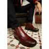 Shop Vinci Leather Shoes Vinci Leather The Montreal Leather Casual Zip-up Ankle Boot (09717 B-3) Burgundy