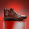 Shop Vinci Leather Shoes Vinci Leather The Montreal Leather Casual Zip-up Ankle Boot (09717 B-3) Burgundy