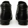 Best Vinci Leather Shoes Vinci Leather The Montreal Leather Casual Zip-up Ankle Boot (09717 S-3) Black