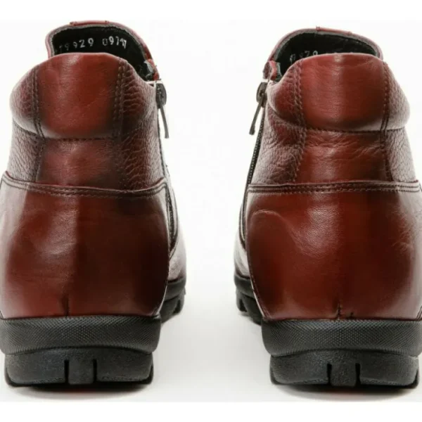 Shop Vinci Leather Shoes Vinci Leather The Montreal Leather Casual Zip-up Ankle Boot (09717 B-3) Burgundy
