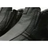 Best Vinci Leather Shoes Vinci Leather The Montreal Leather Casual Zip-up Ankle Boot (09717 S-3) Black